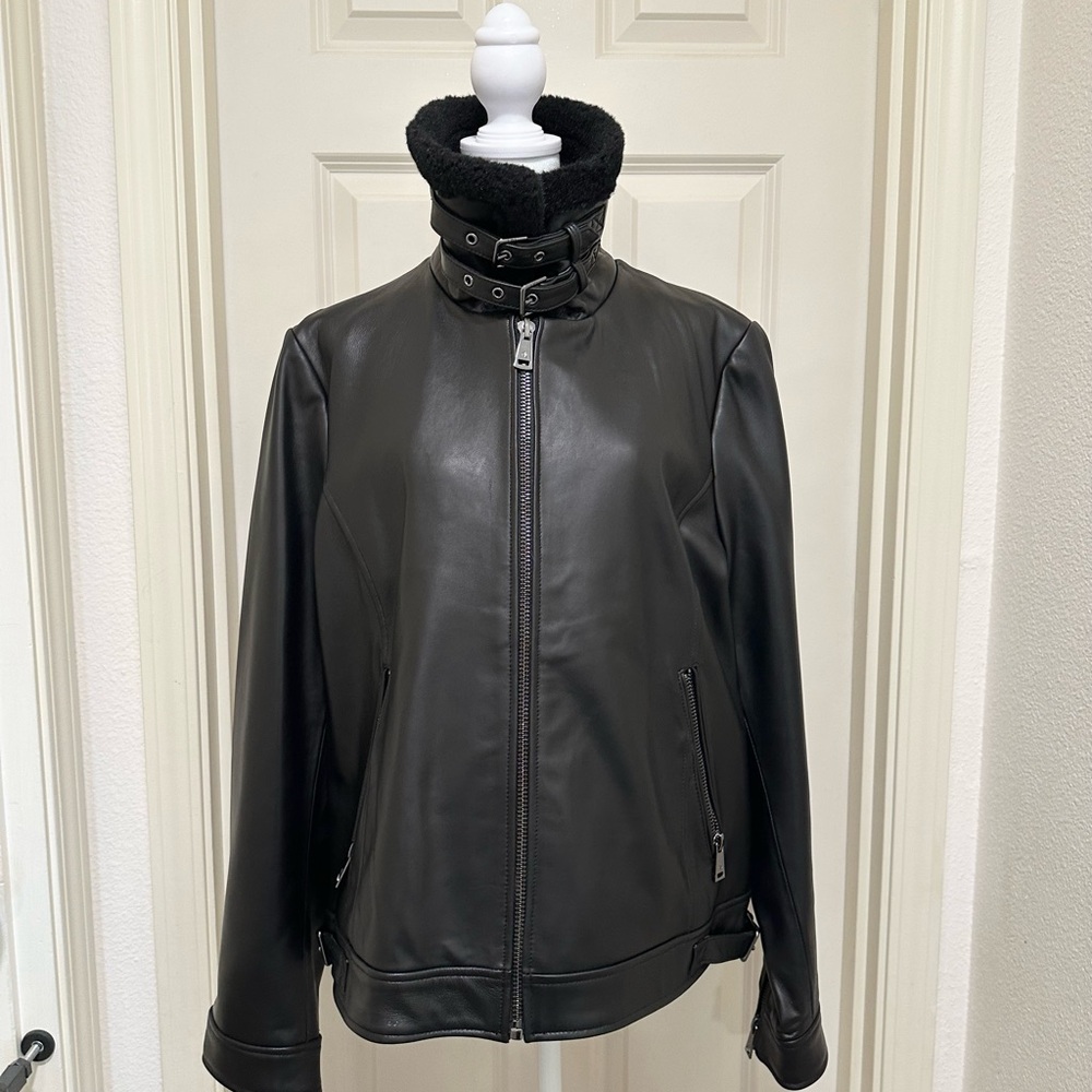 ‼️NWOT‼️WOMEN’S 🏍️Ralph Lauren Black Leather Jacket!🏍️